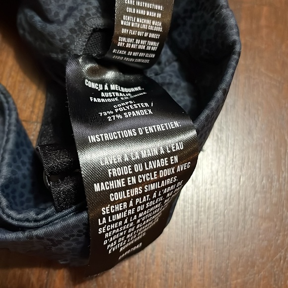 ALL FENIX Animal Print Sports Bra - Graphite - XS - Picture 9 of 11